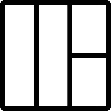 Beyaz arkaplanda izole edilmiş düzen simgesi, vektör illüstrasyonu 