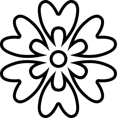 Çiçek süslemesinin vektör illüstrasyonu, çiçek bitkisi sanatı