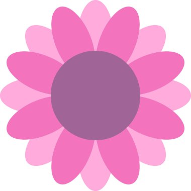 Çiçek süslemesinin pembe mor vektör çizimi, çiçek çiçeği çiçeği çiçek sanatı