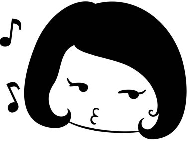 kız güzel vektör illüstrasyonu minimalistik 