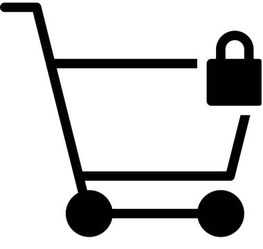 Alışveriş arabasının vektör çizimi, çevrimiçi satın alma