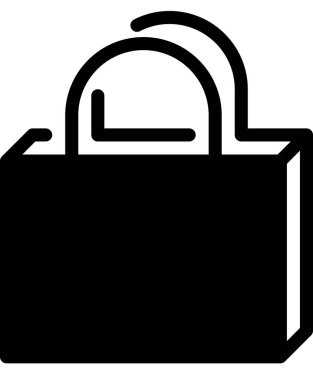 torba düz simge, vektör illüstrasyonu