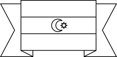 Azerbaycan vektör illüstrasyonunun bayrağı 