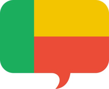 Benin vektör illüstrasyonunun bayrağı 