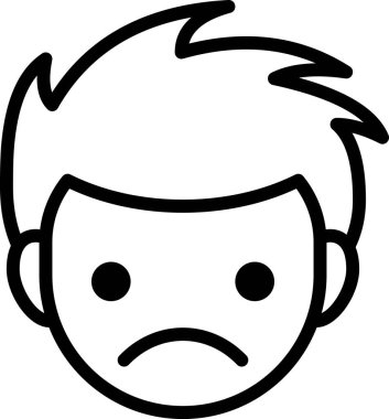 Erkek avatarın vektör illüstrasyonu 