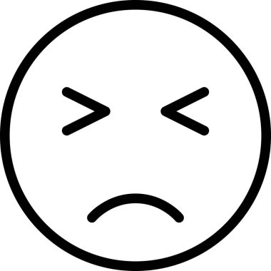 üzgün yüz avatarı, emoticon konsept vektör çizimi