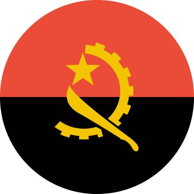 Angola vektör illüstrasyonunun bayrağı