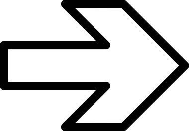 Beyaz arkaplanda izole edilmiş ok yönü, vektör illüstrasyonu