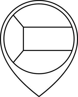 Kuveyt bayrağı düz simgesi, vektör illüstrasyonu  