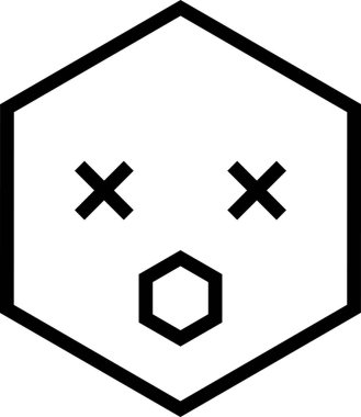 Maskot Duyguları 'nın modern grafik ikon vektör illüstrasyonu şaşırttı