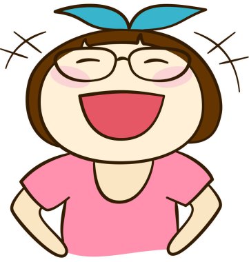 şirin yüz ifadesi simgesi vektör illüstrasyonu