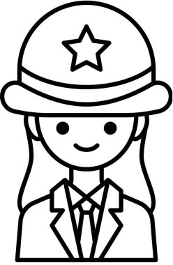 kız avatar simgesi, profil vektör çizimi