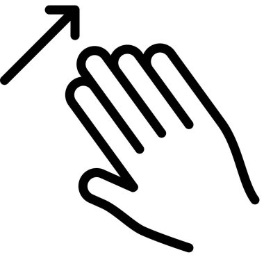 el simgesini kaldır, parmak vektör illüstrasyonuna dokun