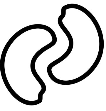 kaju simgesi, minimalist vektör illüstrasyonu