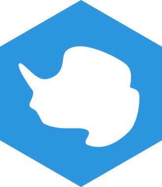 Antarktika düz simgesi, vektör illüstrasyonu