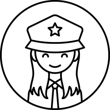 kız avatar simgesi, profil vektör çizimi