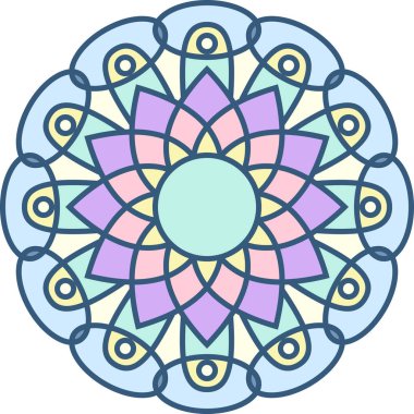 Çiçek mandala vektör çizimi 