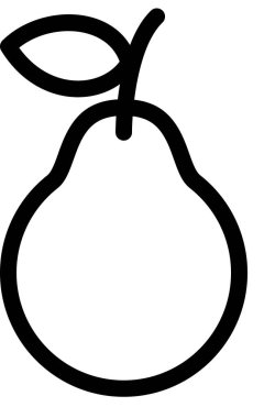 Armudun vektör şablon görüntüsü