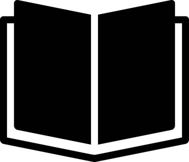 kitap düz simgesi, vektör illüstrasyonu  