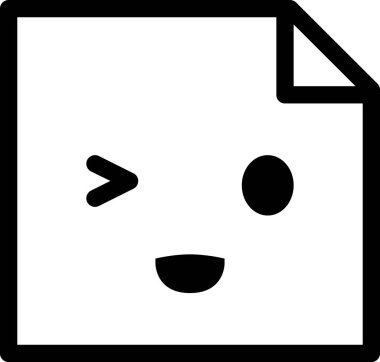 Gülümse yüz avatar emoticon vektör illüstrasyonu