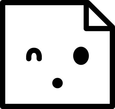 İfade yüz ifadesi duygu simgesi vektörü, dilsiz yüz avatarı etiket notasında