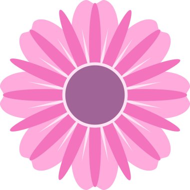 Çiçek süslemesinin pembe mor vektör çizimi, çiçek çiçeği çiçeği çiçek sanatı