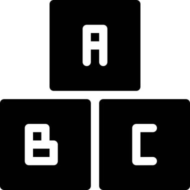 abc düz simge, vektör illüstrasyonu