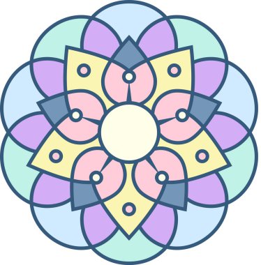 Çiçek mandala vektör çizimi 