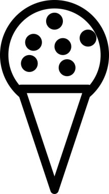 Beyaz arkaplanda izole edilmiş dondurma simgesi, vektör illüstrasyonu