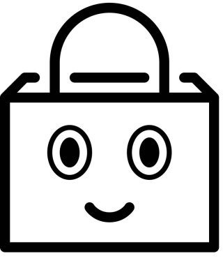 beyaz arkaplanda izole edilmiş mutlu yüz, vektör illüstrasyonu