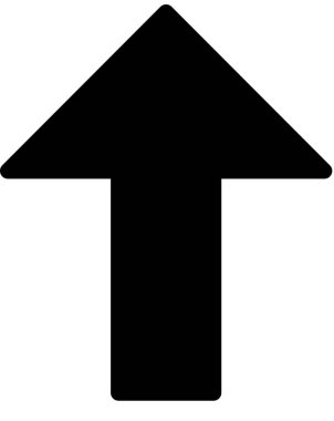 Beyaz arkaplanda izole edilmiş ok yönü, vektör illüstrasyonu