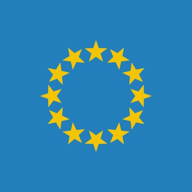Avrupa Birliği vektör illüstrasyonunun bayrağı