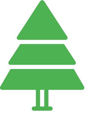 Noel ağacı, kış vektör illüstrasyonu