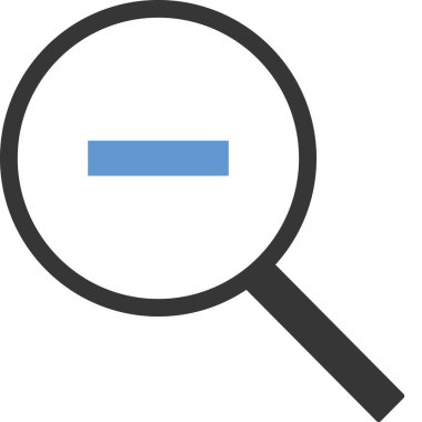 Beyaz arkaplanda izole edilmiş büyütme cam simgesi, vektör illüstrasyonu