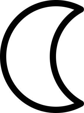 hilal düz simge, vektör illüstrasyonu