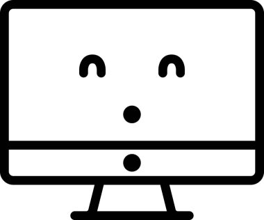 İfade yüz ifadesi duygu simgesi vektörü, masaüstü bilgisayarında nutku tutulmuş yüz avatarı