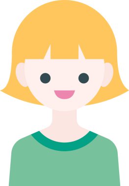 kız güzel vektör illüstrasyonu minimalistik 