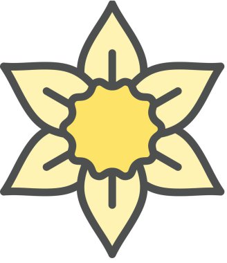 nergis çiçeği yapraklarının soyut vektör çizimi, çiçek bitkisi sanatı