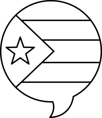 Küba vektör illüstrasyonunun bayrağı 