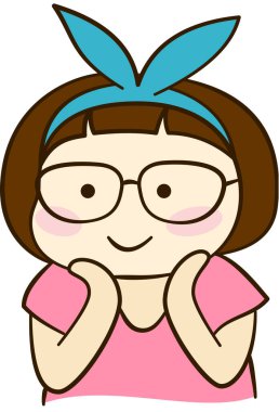 Gülümseme ifadesi yüz ifadeleri vektör illüstrasyonu