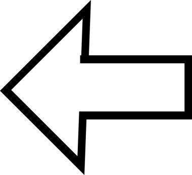 Beyaz arkaplanda izole edilmiş ok yönü, vektör illüstrasyonu