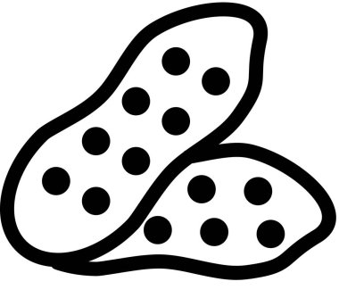 yer fıstığı simgesi, minimalist vektör illüstrasyonu