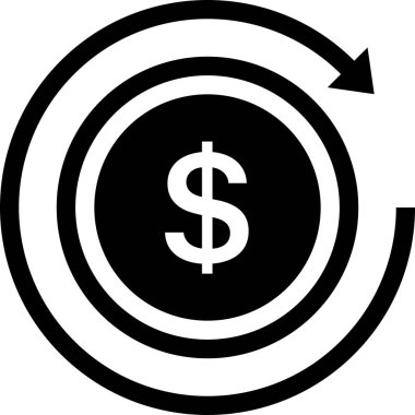 Yatırım simgesi, minimalist vektör illüstrasyonu