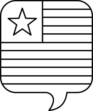 Liberya simgesinin dili, vektör illüstrasyonu