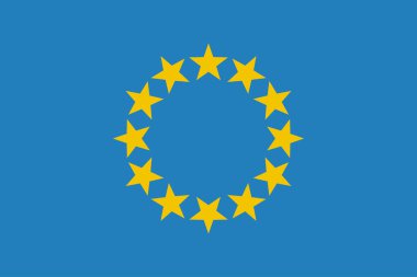 Avrupa Birliği vektör illüstrasyonunun bayrağı