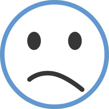 hüzünlü ifade yüz ifadesi vektör illüstrasyonu