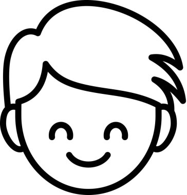 gülen yüz konsepti, vektör illüstrasyonu