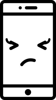 İfade yüz ifadesi duygu simgesi vektörü, merak yüz avatarı telefon ekranında