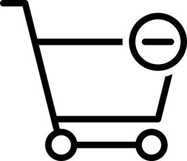 Alışveriş arabasının vektör çizimi, çevrimiçi satın alma