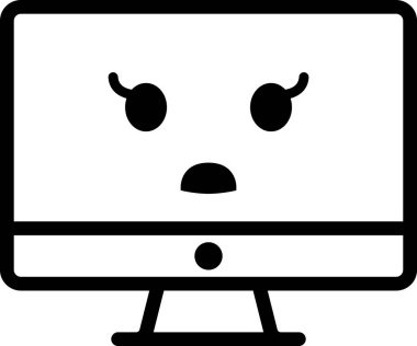 İfade yüz ifadesi duygu simgesi vektörü, masaüstü bilgisayarında donuk yüz avatarı